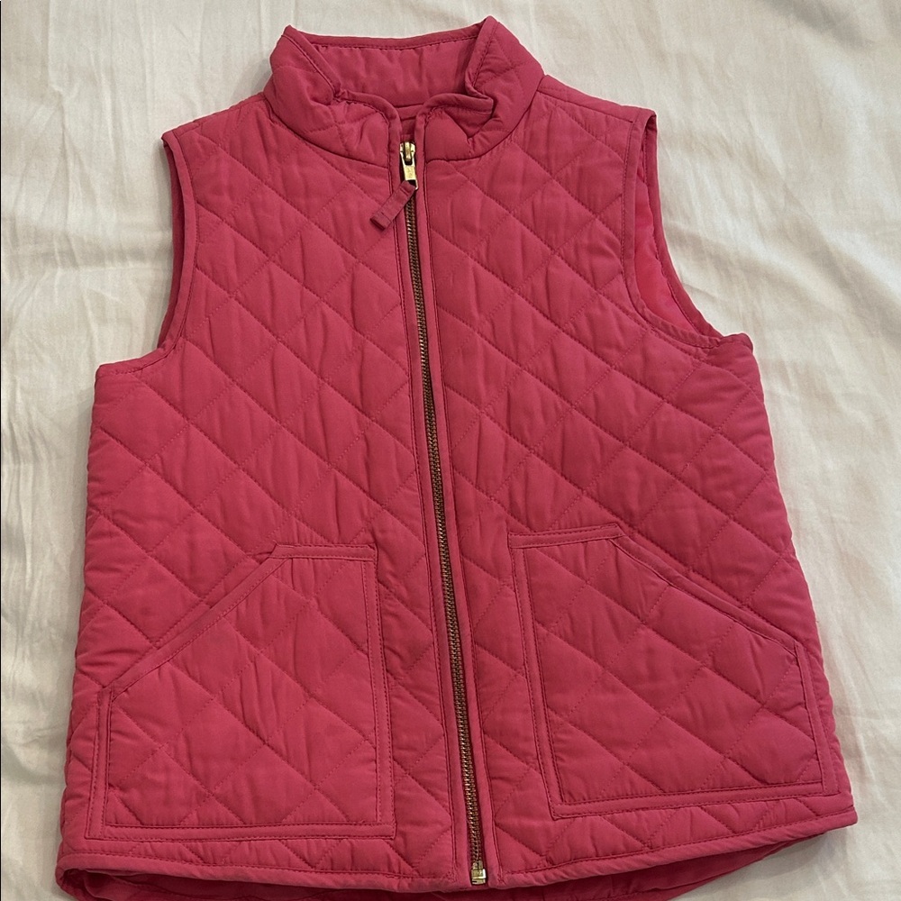 Crewcuts Quilted Pink Kids Vest - Size 6-7